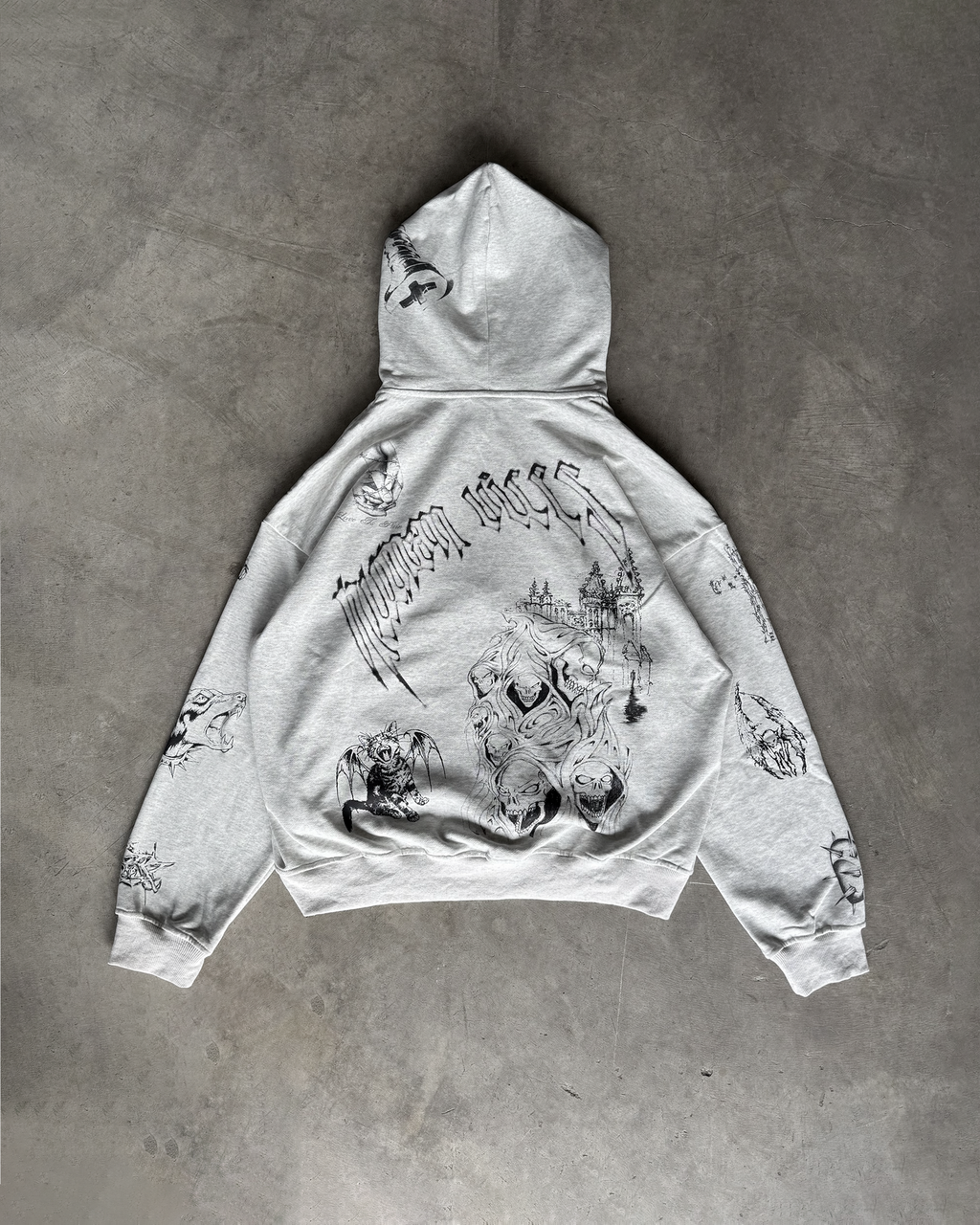 "DERANGED" ZIP-UP