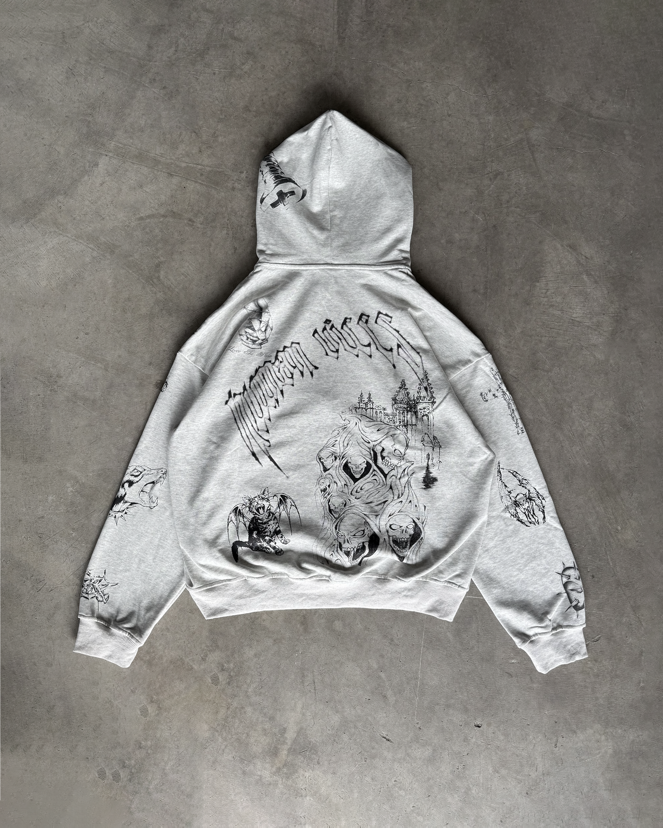 "DERANGED" ZIP-UP
