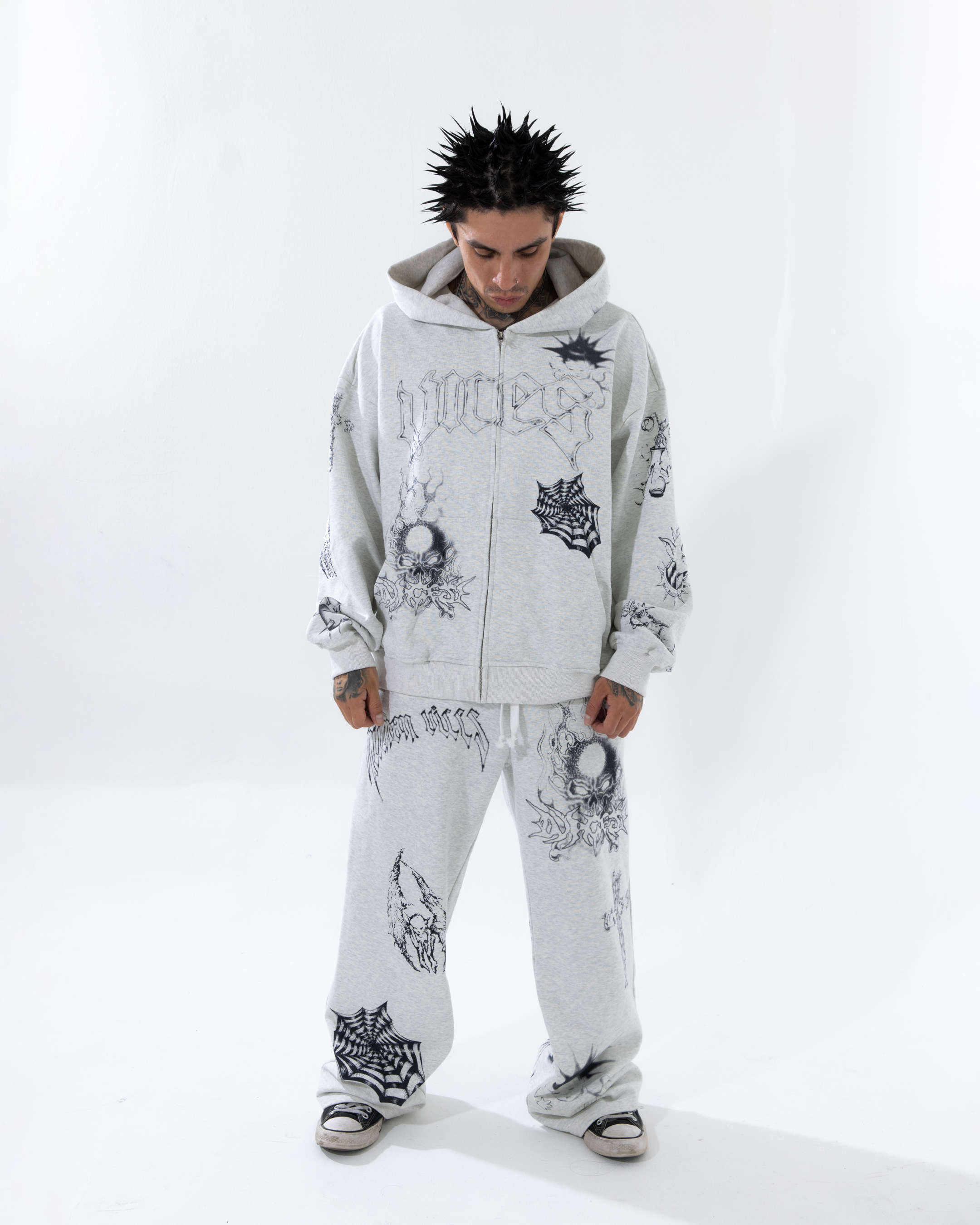 "DERANGED" ZIP-UP